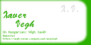 xaver vegh business card